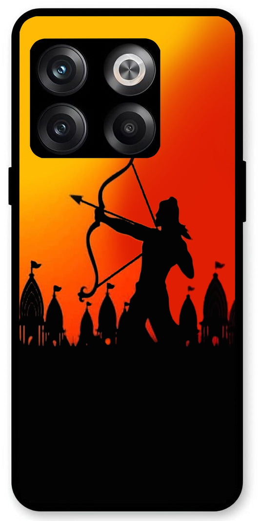 Jai Shree Ram Unbreakable Metal Back Case Mobile Cover with 4 Side Protection and Soft TPU Sides for OnePlus10T