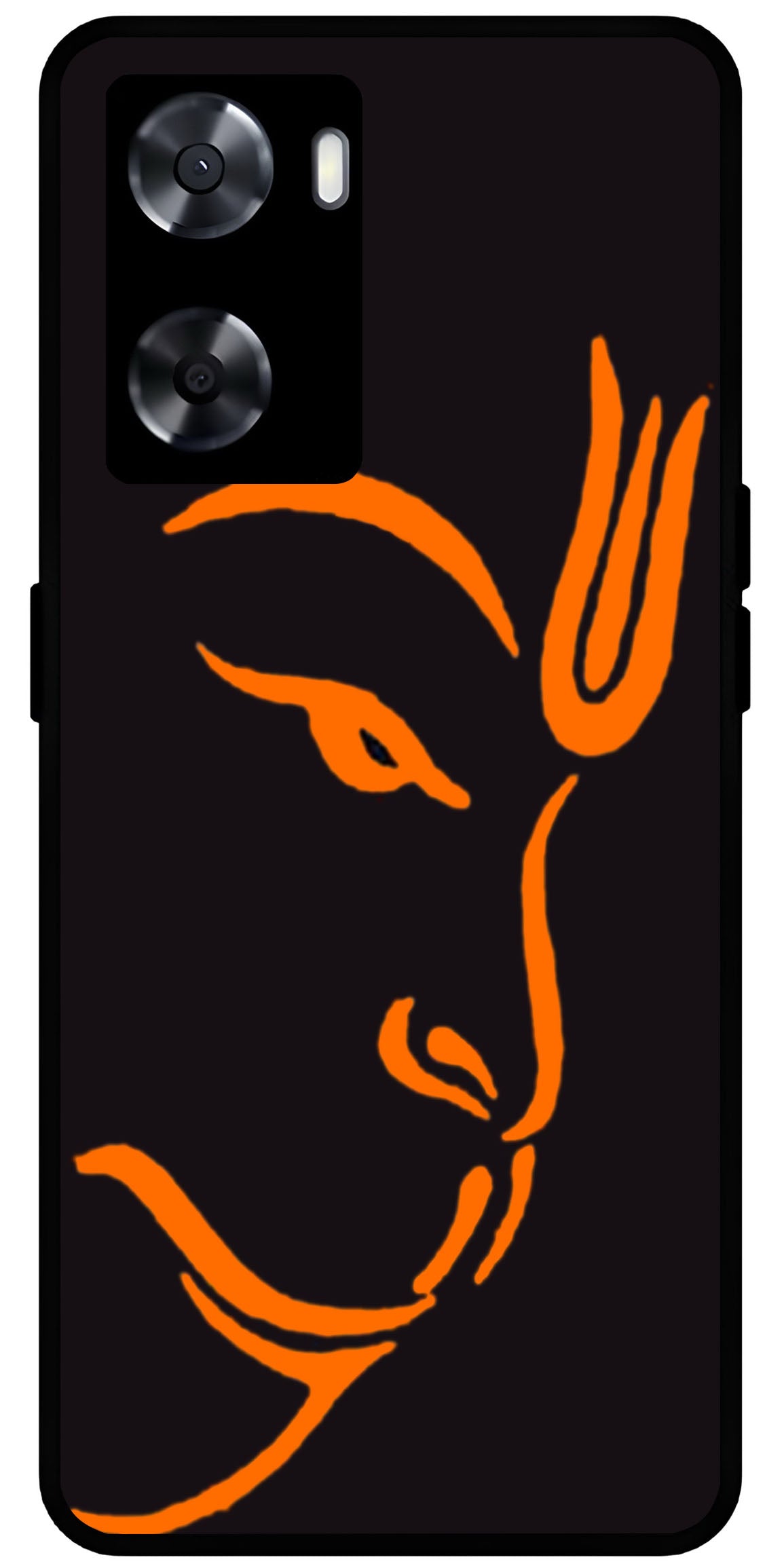 Hanuman Ji Face Unbreakable Metal Back Case Mobile Cover with 4 Side Protection and Soft TPU Sides for OnePlus Nord N20 SE