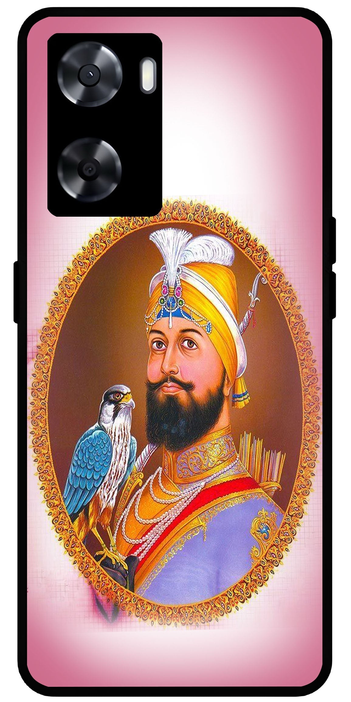 Guru Gobind Singh Ji Colourful Design Unbreakable Metal Back Case Mobile Cover with 4 Side Protection and Soft TPU Sides for OnePlus Nord N20 SE