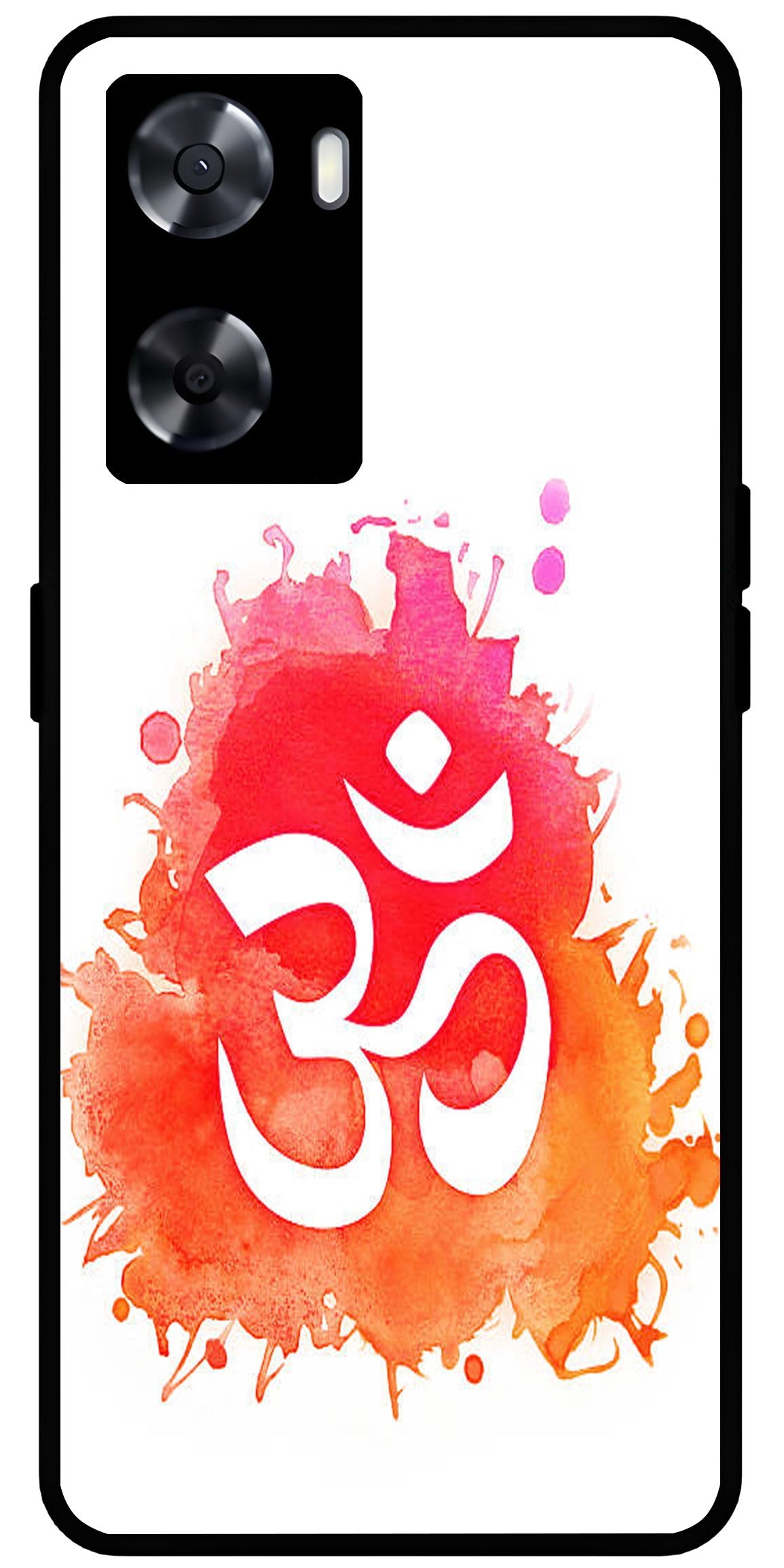 Om Colourful Symbol Unbreakable Metal Back Case Mobile Cover with 4 Side Protection and Soft TPU Sides for OnePlus Nord N20 SE