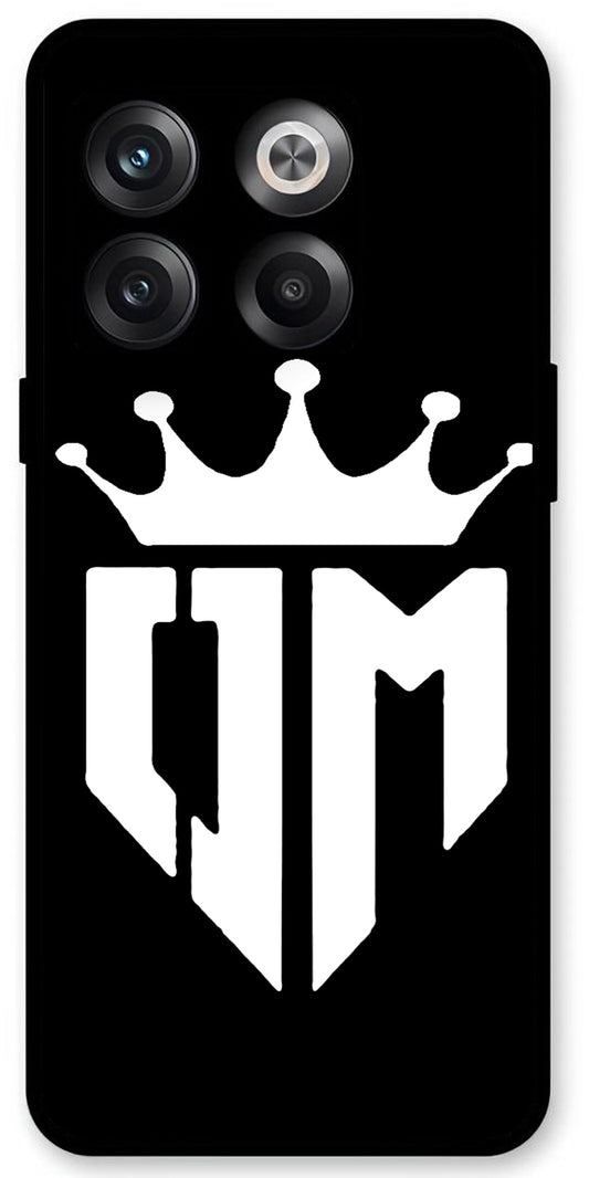 Om Black Design Unbreakable Metal Back Case Mobile Cover with 4 Side Protection and Soft TPU Sides for OnePlus10T