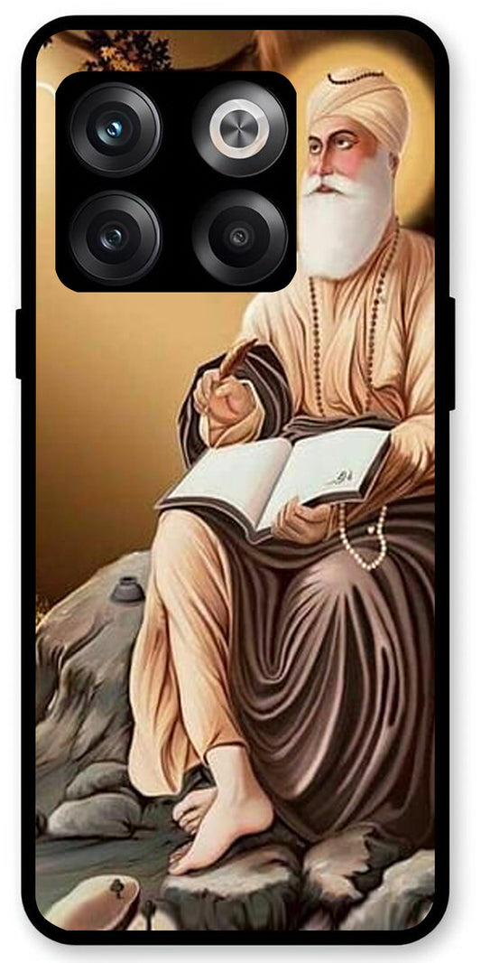 Guru Nanak Dev Ji Sitting Under Tree Unbreakable Metal Back Case Mobile Cover with 4 Side Protection and Soft TPU Sides for OnePlus10T