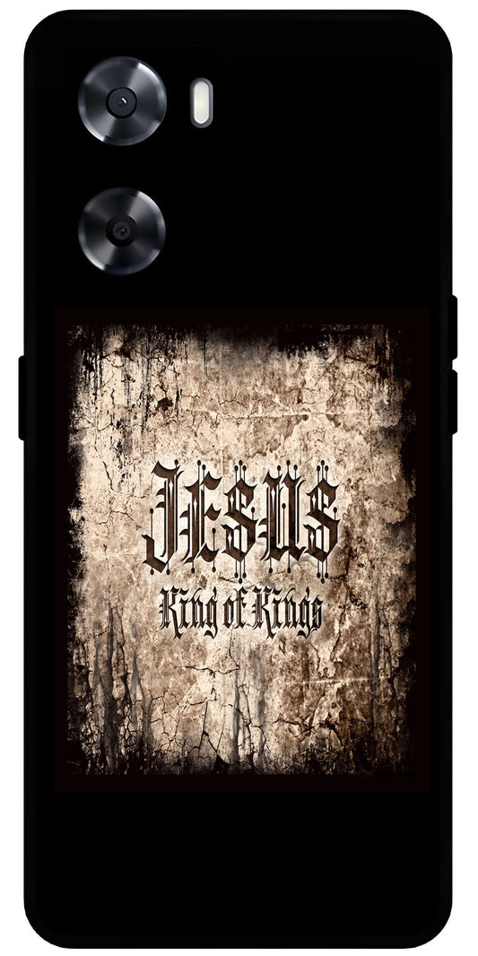 Jesus King of Kings Unbreakable Metal Back Case Mobile Cover with 4 Side Protection and Soft TPU Sides for OnePlus Nord N20 SE