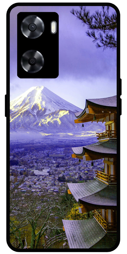 Nature Lover Mountains Unbreakable Metal Back Case Mobile Cover with 4 Side Protection and Soft TPU Sides for OnePlus Nord N20 SE