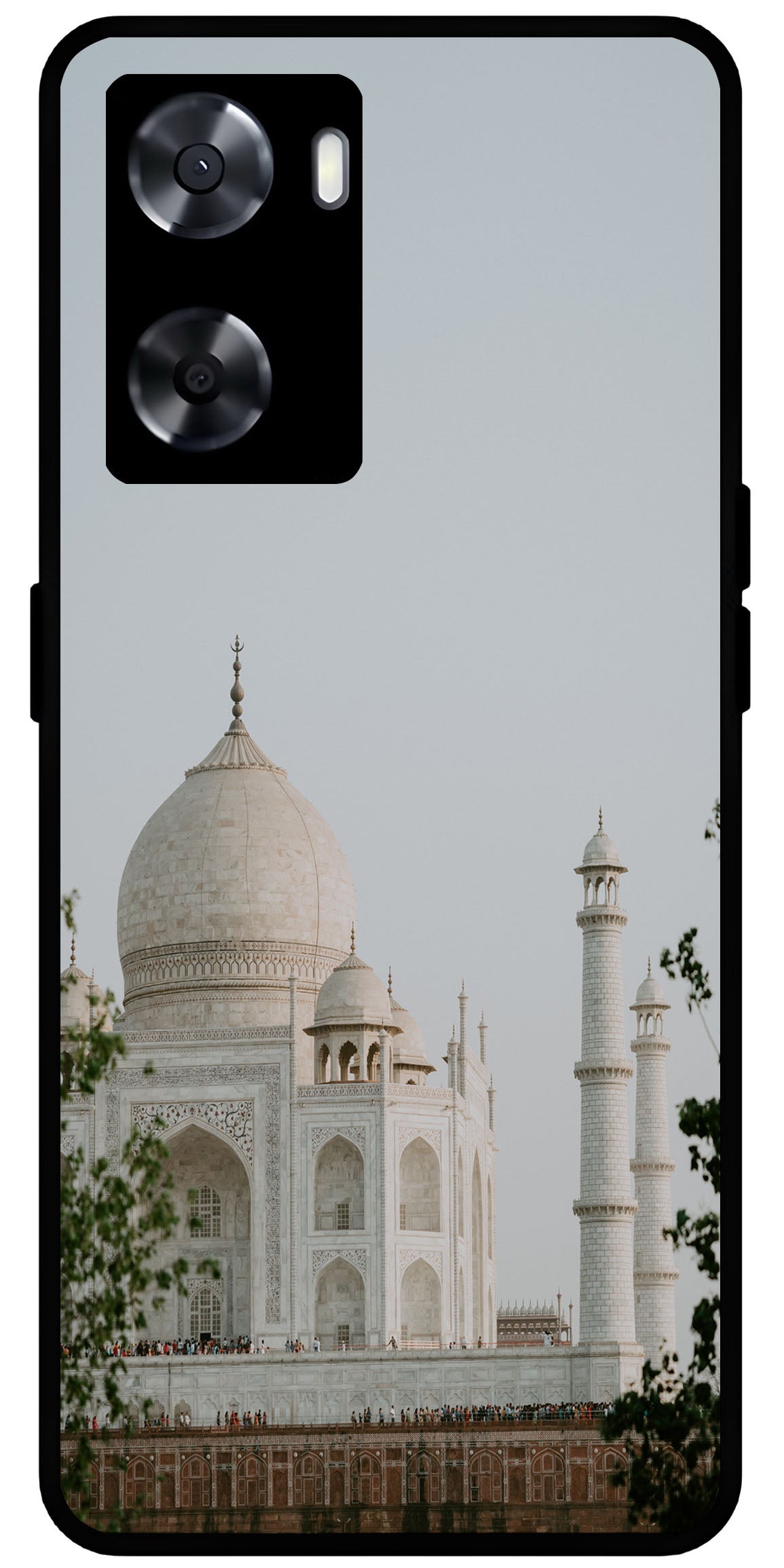 Taj Mahal Printed Unbreakable Metal Back Case Mobile Cover with 4 Side Protection and Soft TPU Sides for OnePlus Nord N20 SE