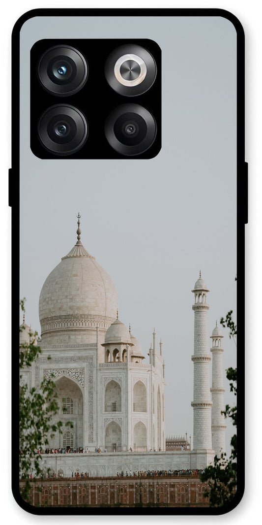 Taj Mahal Printed Unbreakable Metal Back Case Mobile Cover with 4 Side Protection and Soft TPU Sides for OnePlus10T