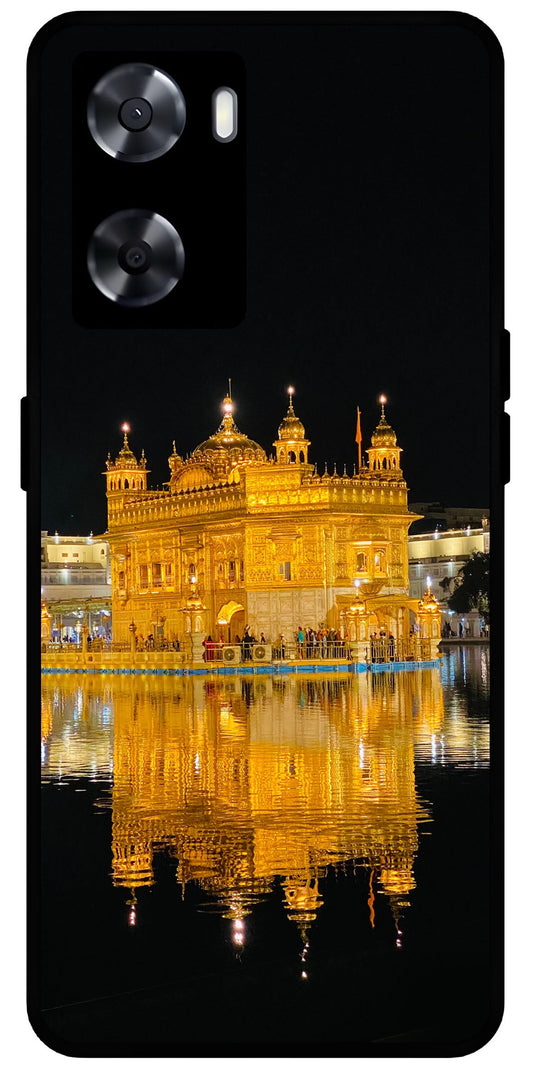 Golden Temple Night Printed Unbreakable Metal Back Case Mobile Cover with 4 Side Protection and Soft TPU Sides for OnePlus Nord N20 SE