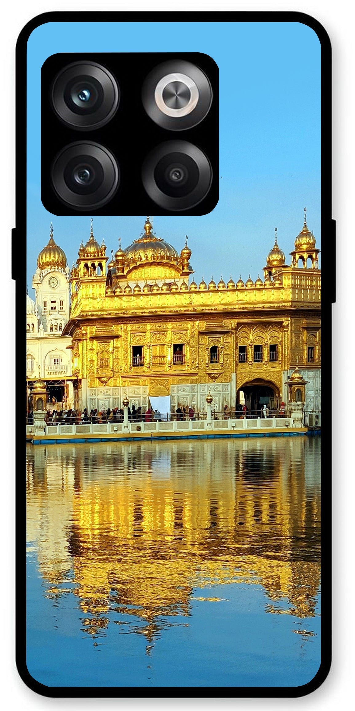 Swarn Mandir Golden Temple Printed Unbreakable Metal Back Case Mobile Cover with 4 Side Protection and Soft TPU Sides for OnePlus10T