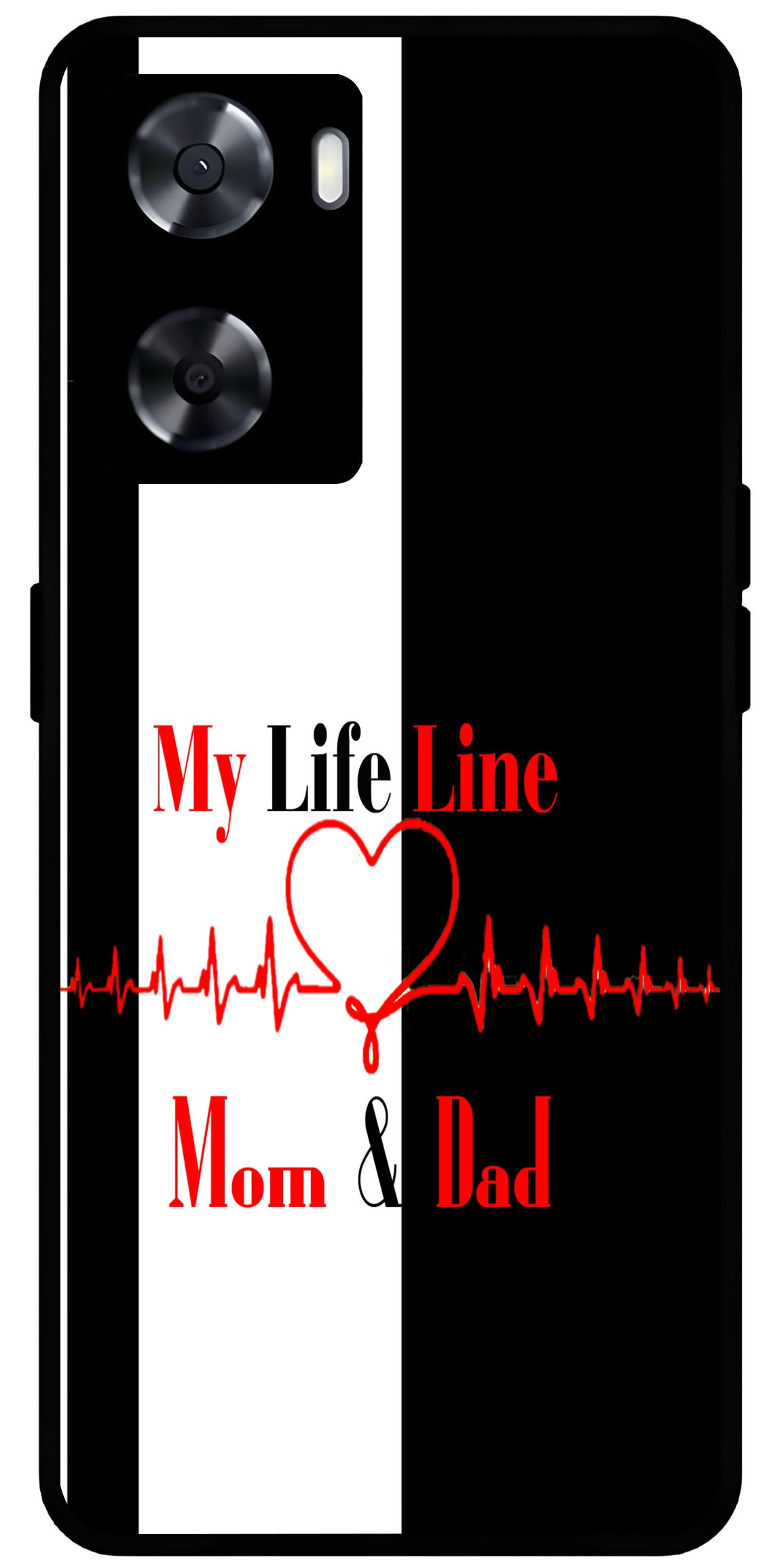 My Life Line Unbreakable Metal Back Case Mobile Cover with 4 Side Protection and Soft TPU Sides for OnePlus Nord N20 SE