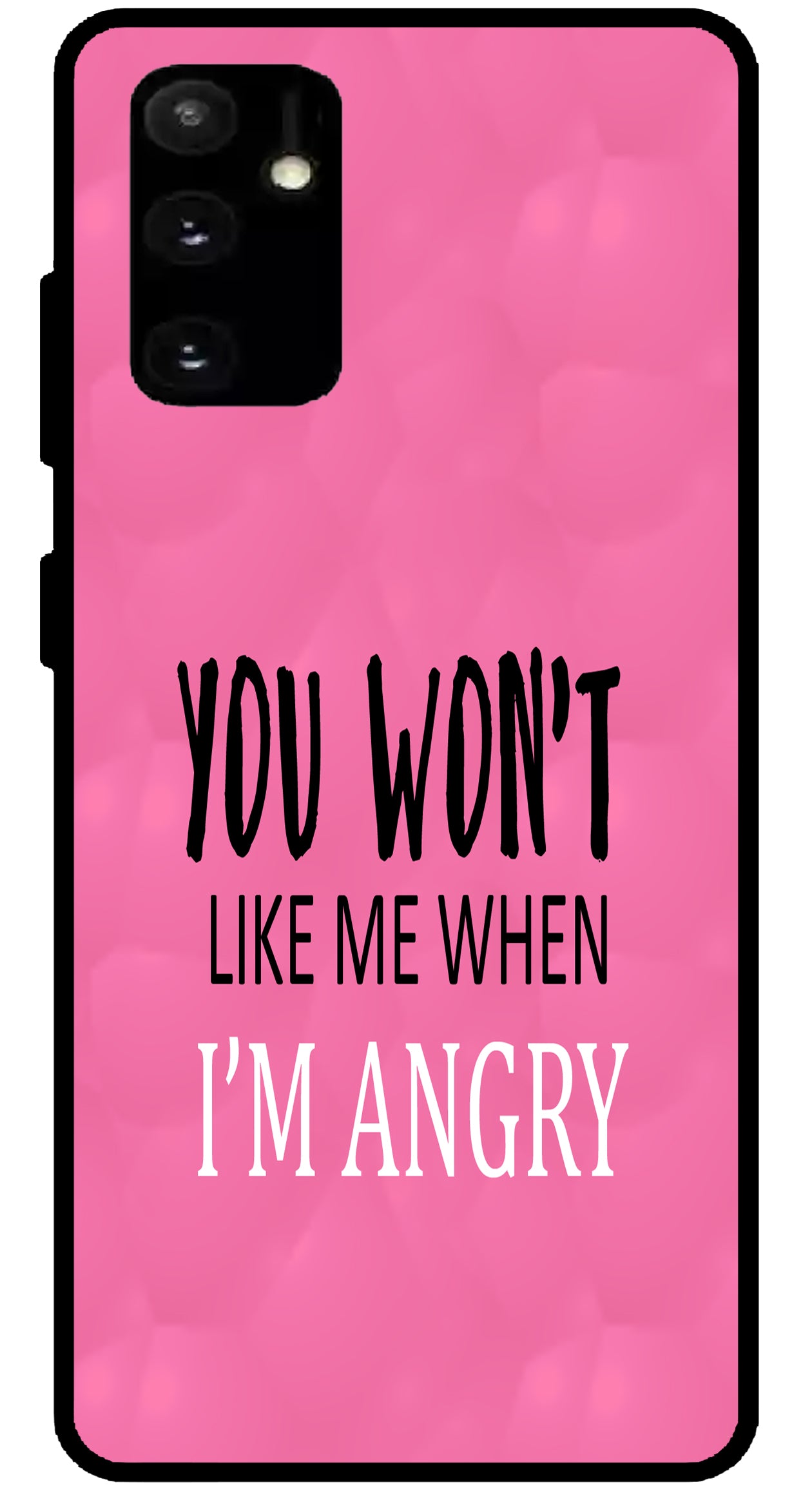 You Won't Like Me Unbreakable Metal Back Case Mobile Cover with 4 Side Protection and Soft TPU Sides for SAMSUNG A04