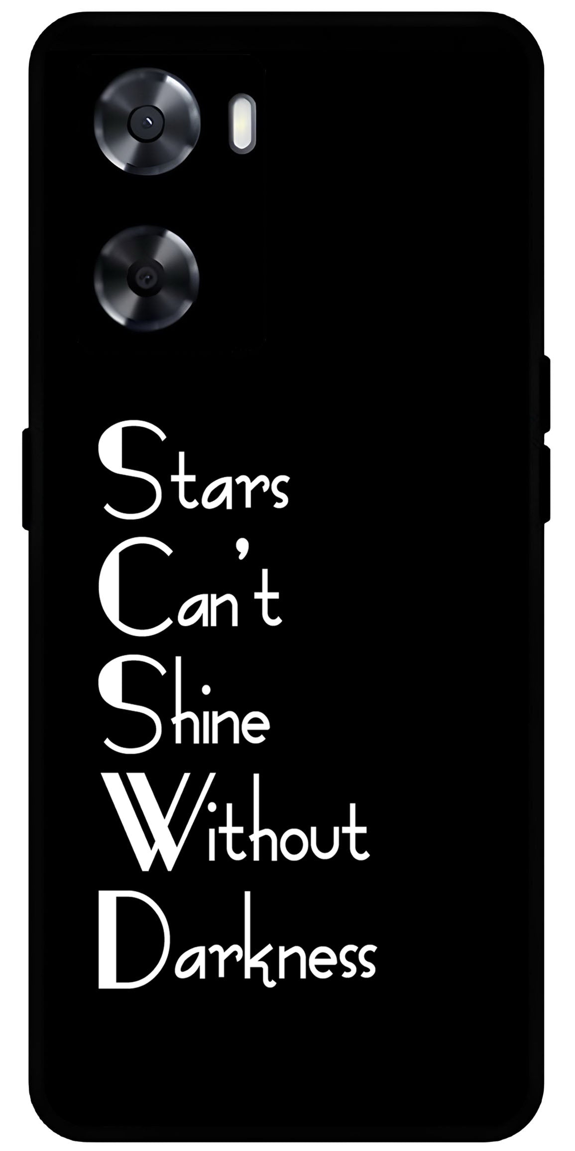 Stars Can't Shine Without Darkness Unbreakable Metal Back Case Mobile Cover with 4 Side Protection and Soft TPU Sides for OnePlus Nord N20 SE