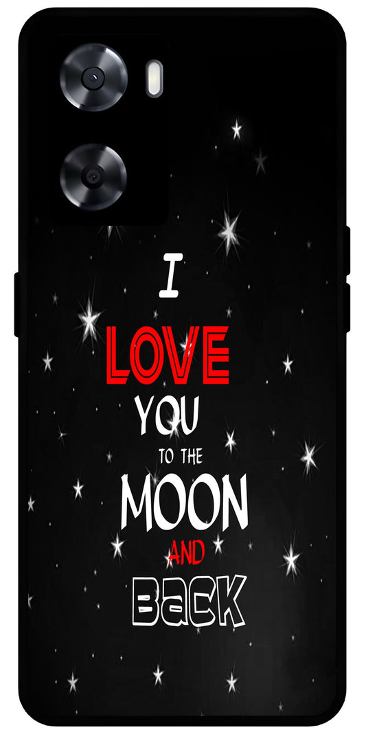 I Love You The Moon and Back Unbreakable Metal Back Case Mobile Cover with 4 Side Protection and Soft TPU Sides for OnePlus Nord N20 SE