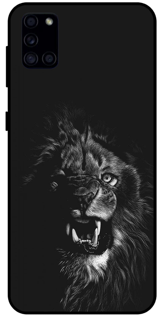 Angry Lion Unbreakable Metal Back Case Mobile Cover with 4 Side Protection and Soft TPU Sides for SAMSUNG A31