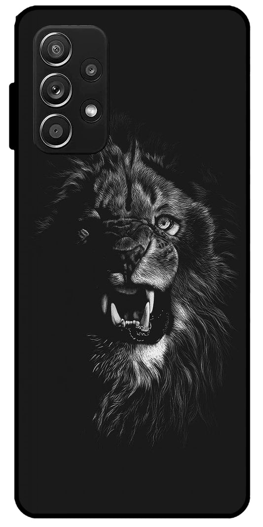 Angry Lion Unbreakable Metal Back Case Mobile Cover with 4 Side Protection and Soft TPU Sides for SAMSUNG A32