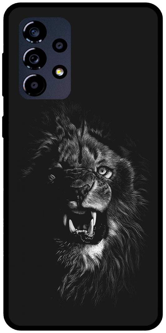 Angry Lion Unbreakable Metal Back Case Mobile Cover with 4 Side Protection and Soft TPU Sides for SAMSUNG A33 5G