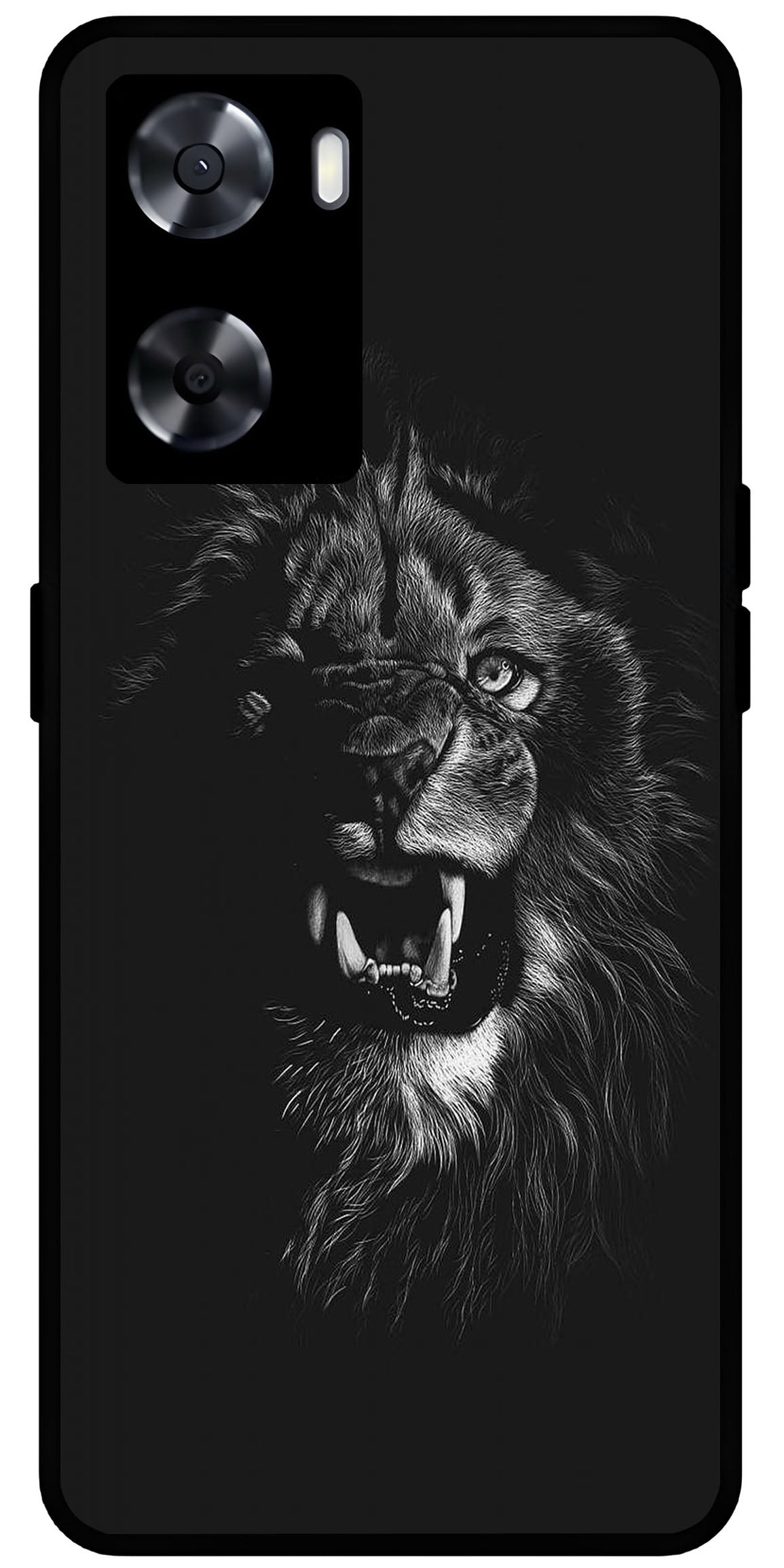 Angry Lion Unbreakable Metal Back Case Mobile Cover with 4 Side Protection and Soft TPU Sides for OnePlus Nord N20 SE