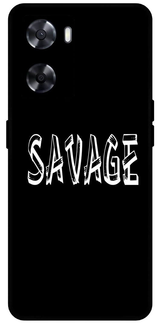 Savage Unbreakable Metal Back Case Mobile Cover with 4 Side Protection and Soft TPU Sides for OnePlus Nord N20 SE