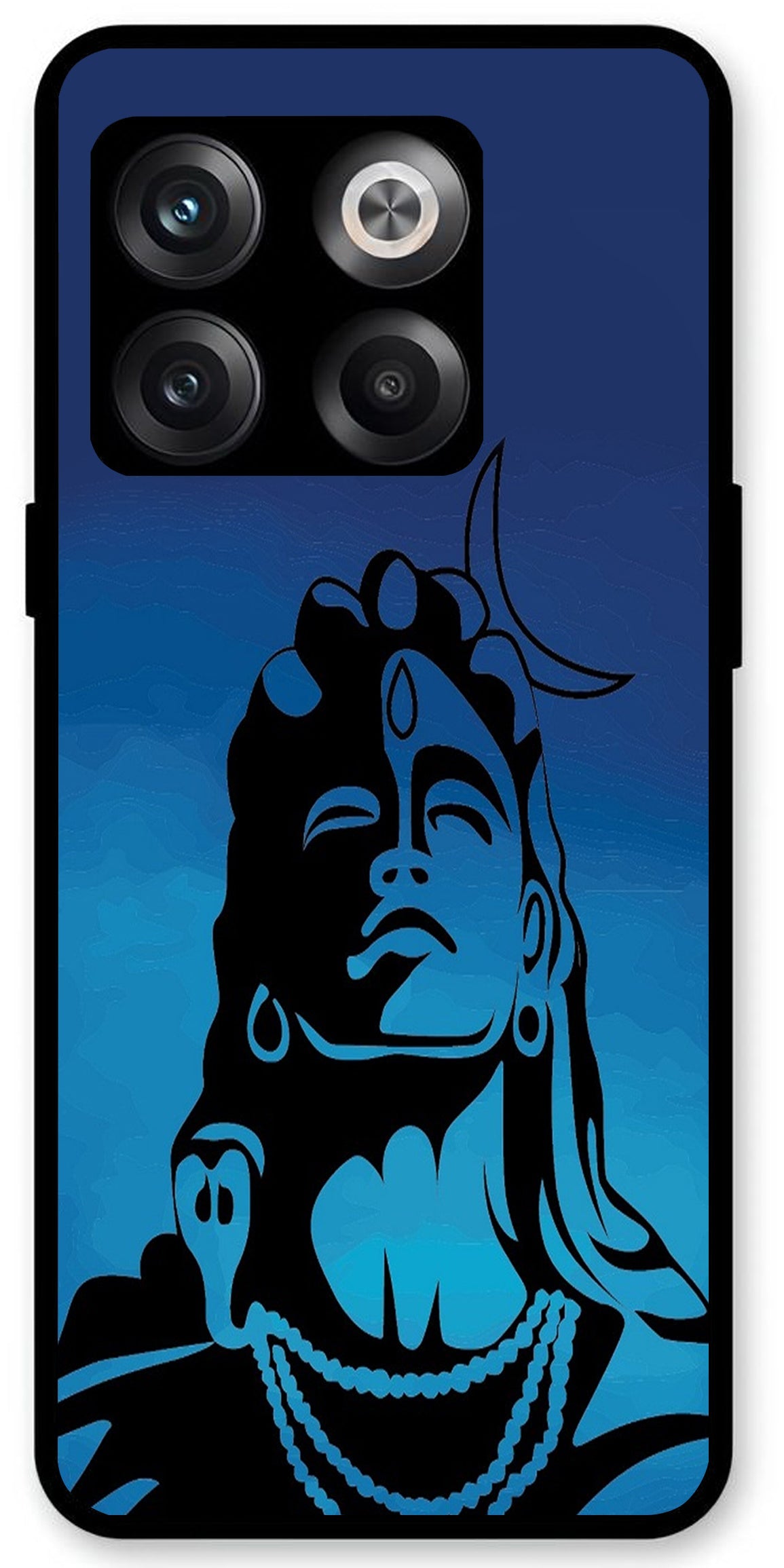 Shiva Mahakaal Unbreakable Metal Back Case Mobile Cover with 4 Side Protection and Soft TPU Sides for OnePlus10T